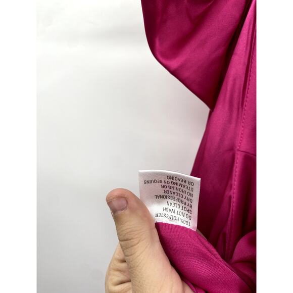 Mac Duggal Pink Tiered Ruffle Halter Gown - Picture 8 of 9